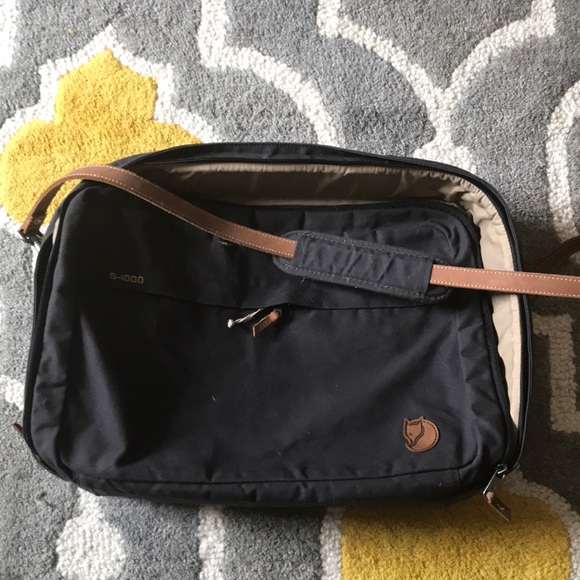 Fjallraven Briefpack—charcoal gray—cognac strap - Picture 5 of 5
